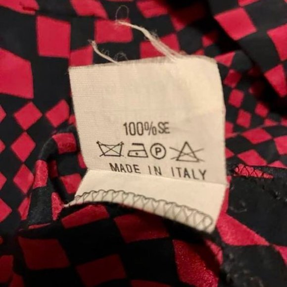 VINTAGE Italian designer Fausta Cinquini 1980s patterned silk blouse - Picture 7 of 8